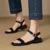 Stijlvolle Dames Sandalen met Lage Hak en Band