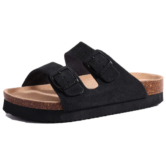 Orthopedische sandalen met kurken zool en twee banden