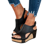 Dames Sandalen op Wedge met Uitsparingen