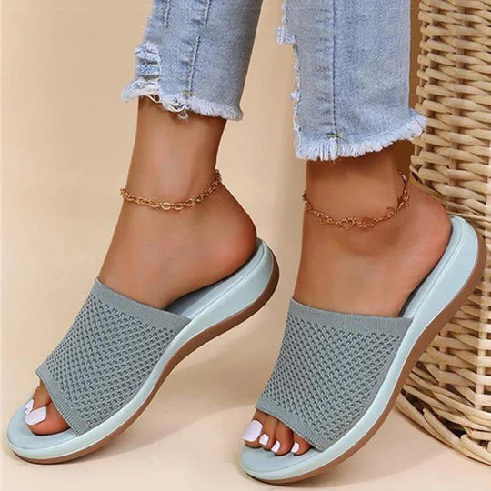 Dames orthopedische slippers met zachte zool en ademend bovenwerk – comfortabel voor de zomer