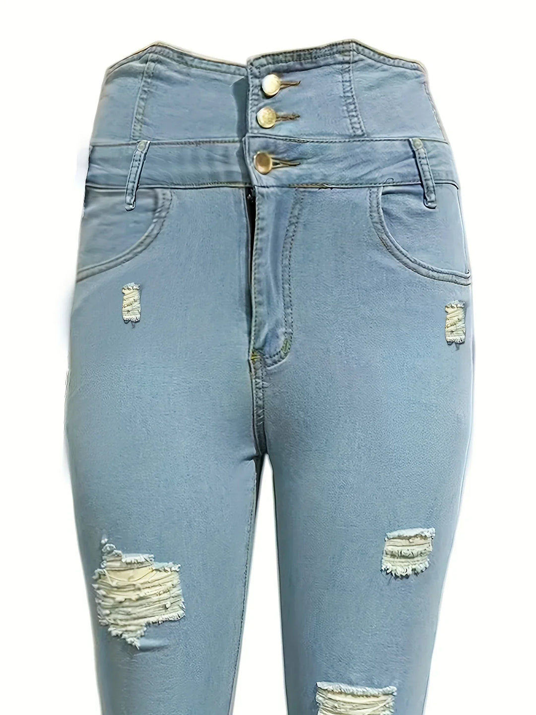 Dames Skinny Jeans met Slijtage