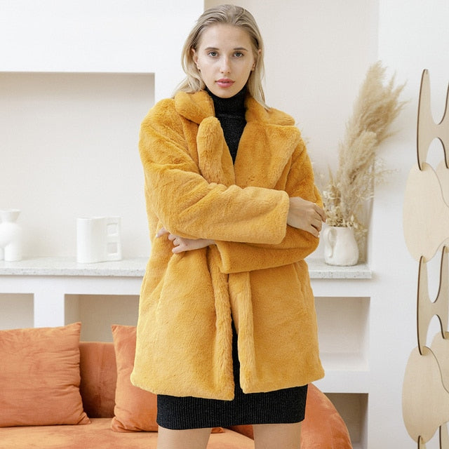 Dames Winterjas met Imitatiebont | Oversized Pasvorm | Warme Fur Jacket