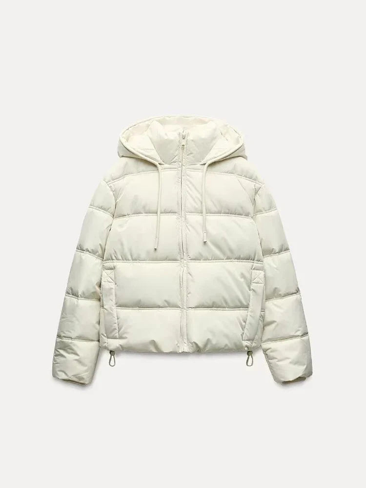 Dames Casual Gewatteerde Pufferjas met Capuchon | Lichtgewicht Gequilte Winterjas