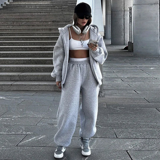 Dames | Casual Set | Hoodie | Joggingbroek | Comfortabel | Lounge | Minimalistisch