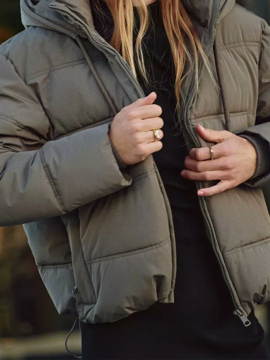 Dames Casual Gewatteerde Pufferjas met Capuchon | Lichtgewicht Gequilte Winterjas