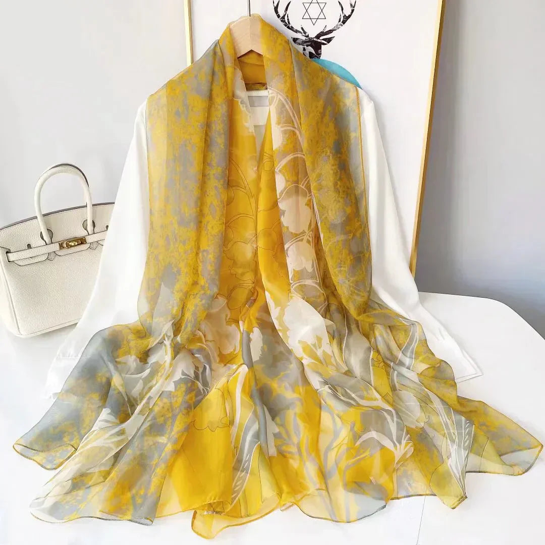 Lichte Sjaal met Landschap Motief voor Vrouwen | Ideaal voor de Lente en Zomer