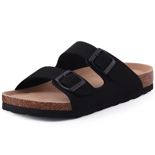Orthopedische sandalen met kurken zool en twee banden
