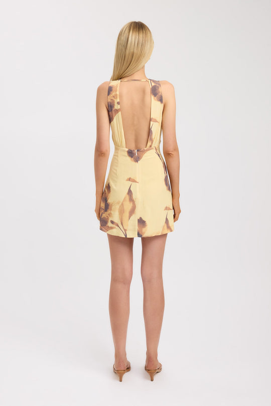 Dames | Mini Jurk | V-hals | Halter Nek | Bloemenprint | Stijlvol | Elegant