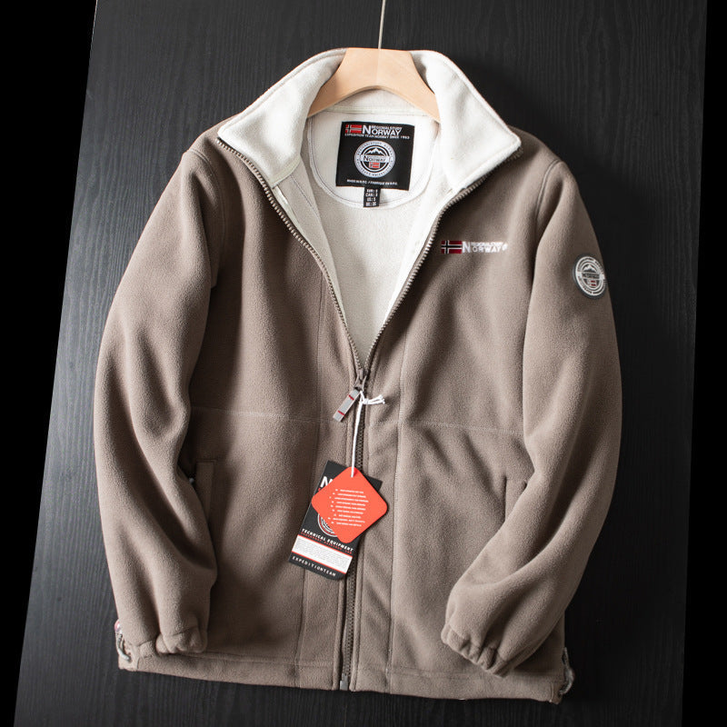 Heren Outdoor Jas | Volledige Rits | Hoge Kraag | Strakke Pasvorm