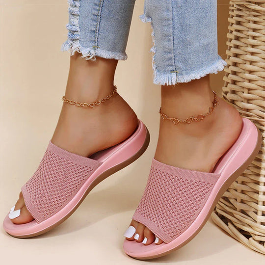 Dames orthopedische slippers met zachte zool en ademend bovenwerk – comfortabel voor de zomer