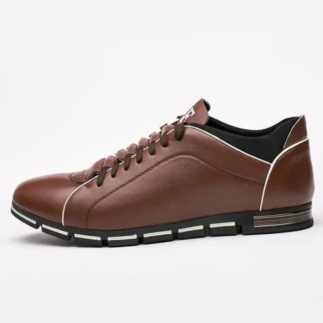 Heren Casual Veterschoenen met Contrasterende Zolenontwerp