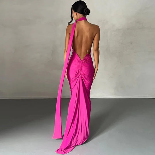 Elegante Avondjurk met Asymmetrische Schouderband