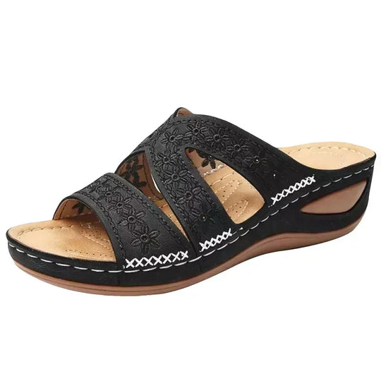 Orthopedische dames sandalen met een gevormde inlegzool