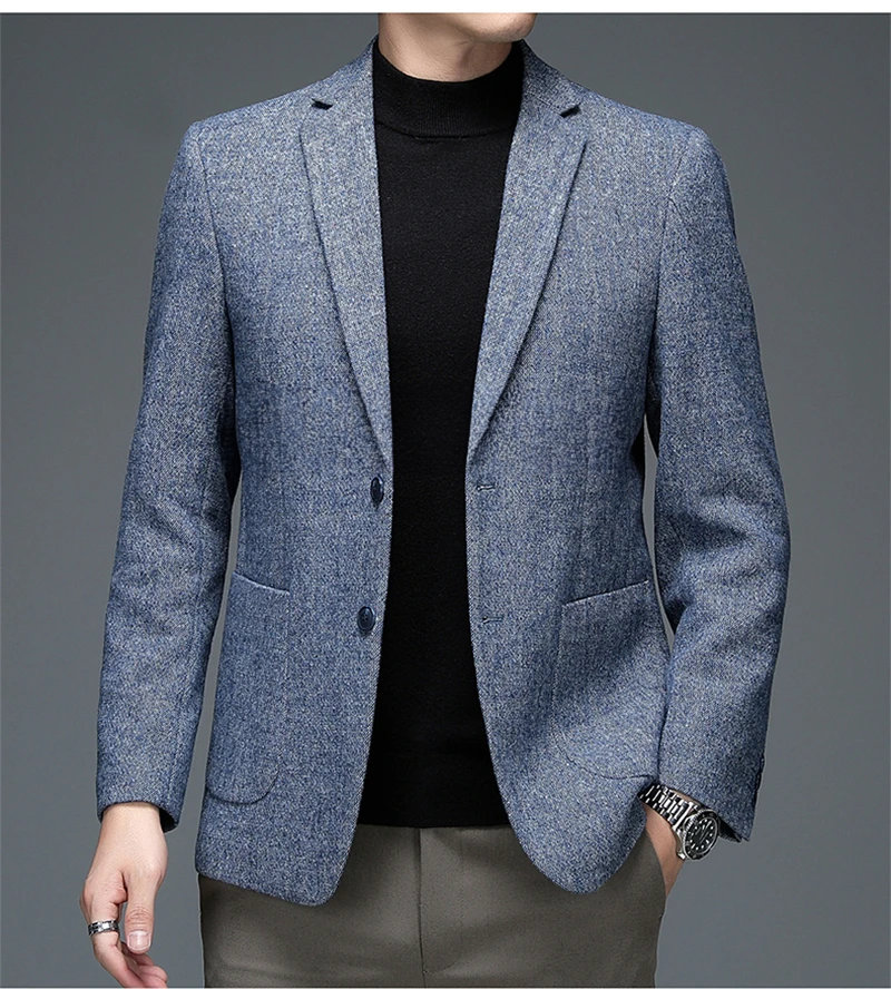 Givano | Elegante Herenblazer in Grijs