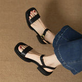 Stijlvolle Dames Sandalen met Lage Hak en Band