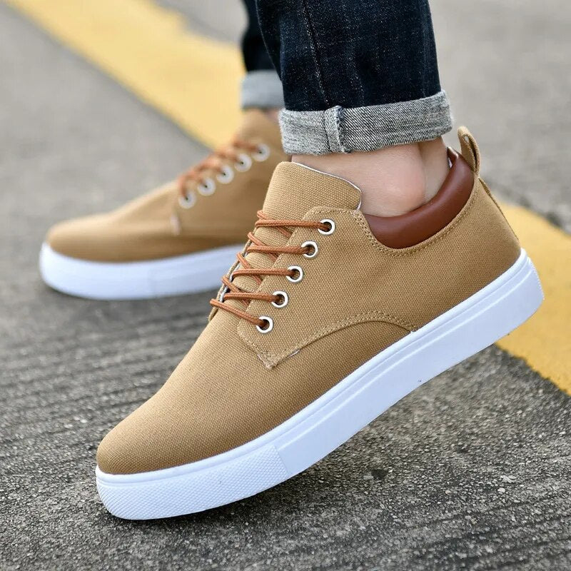 Lichte Canvas Sportschoenen voor Heren – Ademend & Casual Comfort