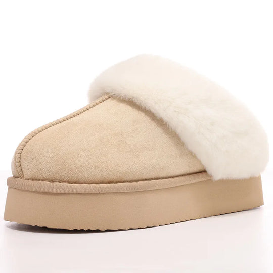 Vrouwen | Pluche Slippers | Dikke Zool | Antislip | Warme Comfortabele Huisschoenen