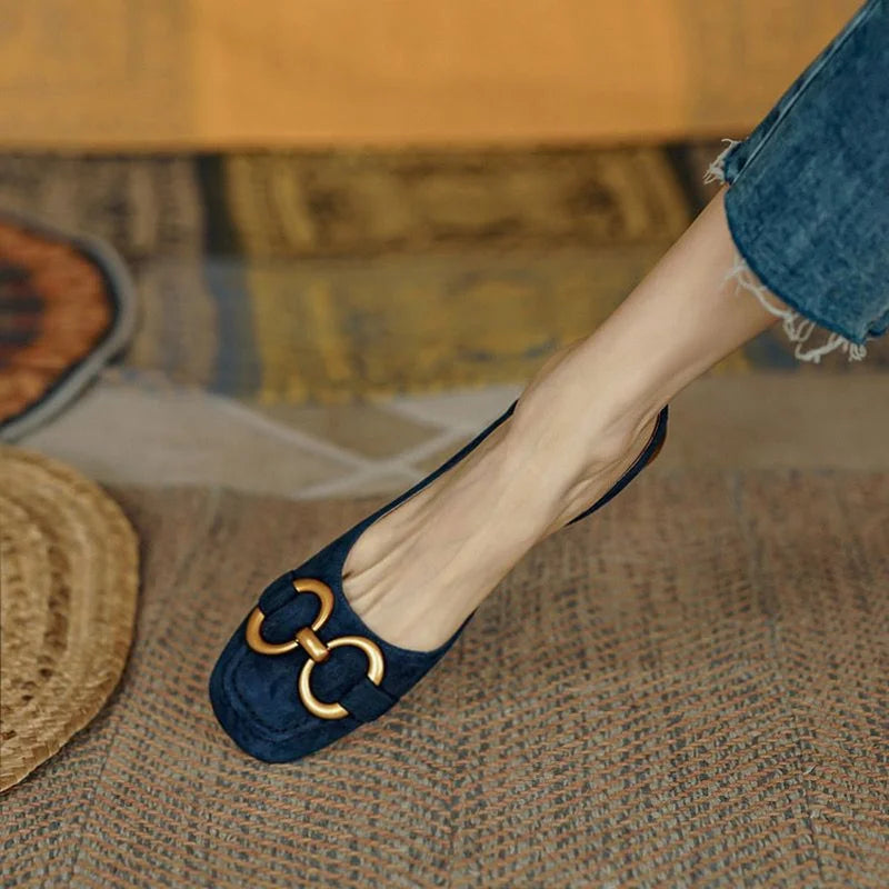 Elegante Dames Slingback Sandalen met Decoratieve Gesp