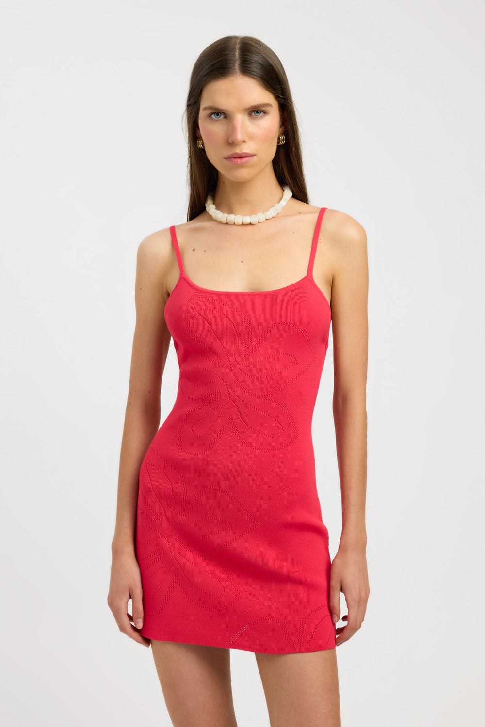 Dames | Mini Jurk | Ronde Hals | Smalle Bandjes | Bloemdetail | Stijlvol | Elegant