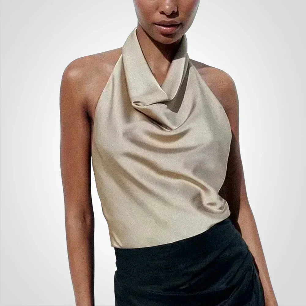 Sienna - Satin Halter Top