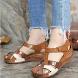 Leren orthopedische sandalen dames schoenen met verstelbare banden