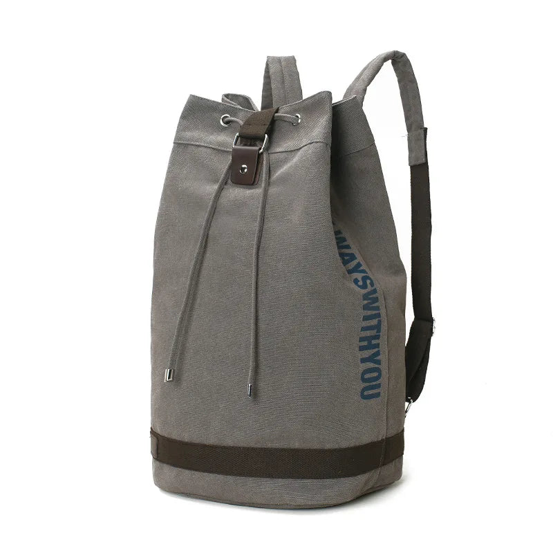 Grote Capaciteit Reisrugzak voor Mannen | Canvas Emmer Rugzak | Outdoor Bergbeklimmen & Schoudertas