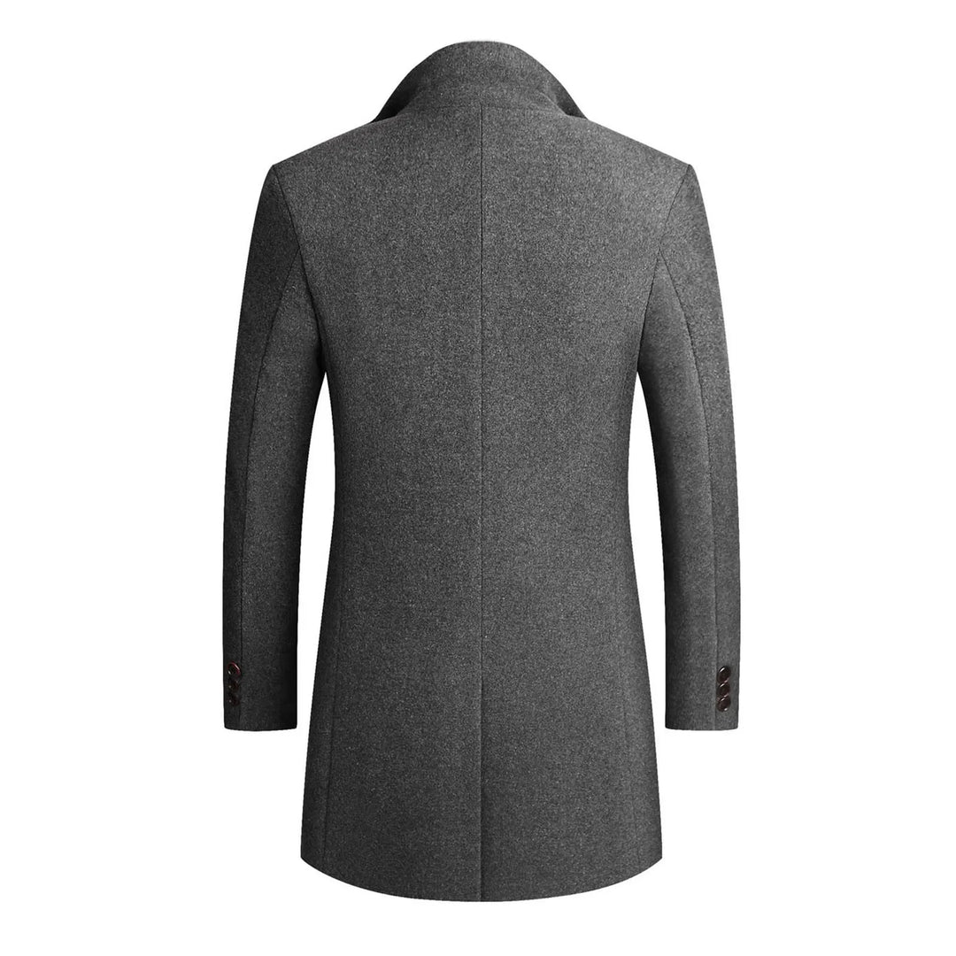 Heren Slim Fit Lange Jas | Klassiek Revers | Knopsluiting