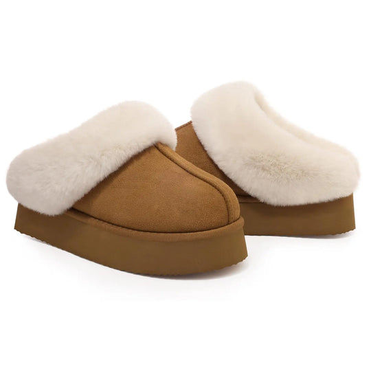 Vrouwen | Pluche Slippers | Dikke Zool | Antislip | Warme Comfortabele Huisschoenen