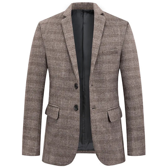 Ryan | Elegante Herenblazer in Grijs en Khaki – Stijlvol en Veelzijdig