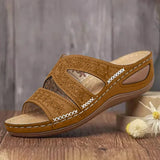 Orthopedische dames sandalen met een gevormde inlegzool
