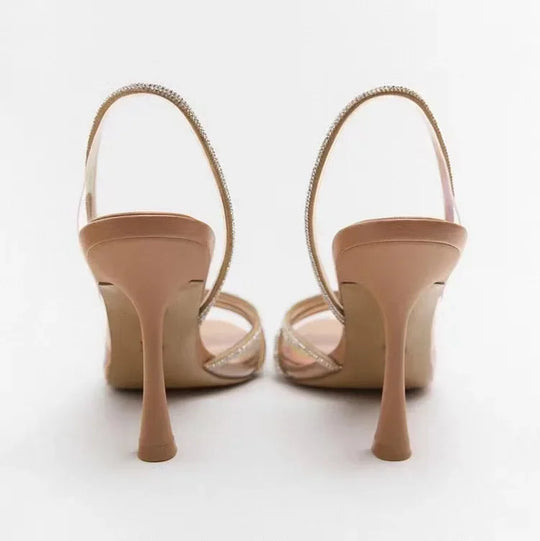 Dames Elegante Hakken Sandalen met Kristallen Bandjes