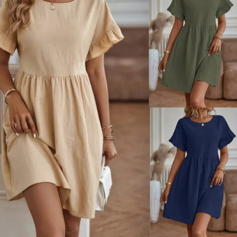 Luchtige damesjurk met ruffles