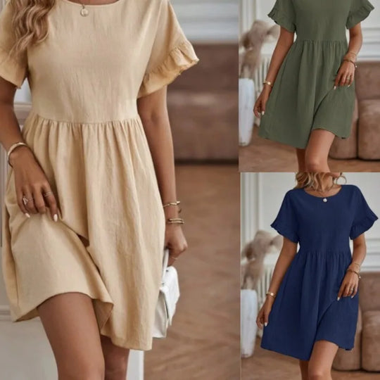 Luchtige damesjurk met ruffles