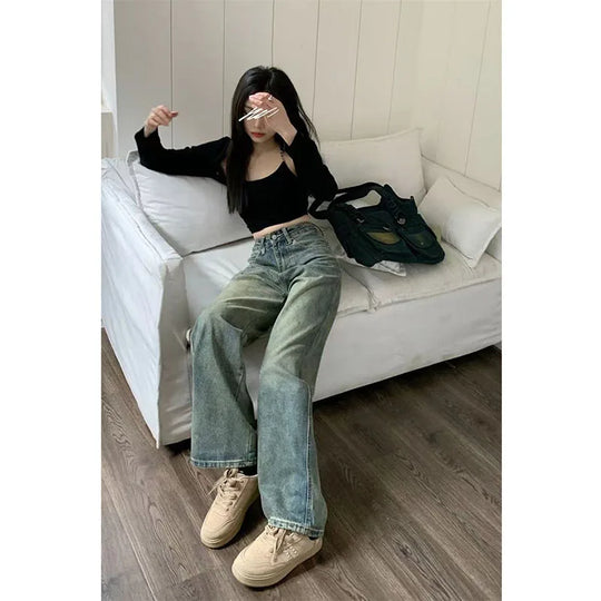 Dames Vintage Baggy Jeans