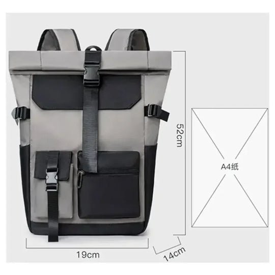 Waterdichte Outdoor Rugzak – Rolltop Daypack voor Heren – Lichtgewicht & Functioneel