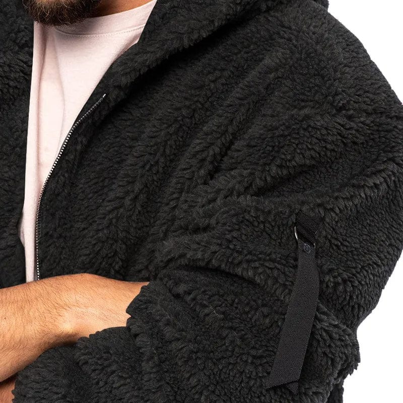 Gevoerde Hoodie met Rits en Zak op de Mouw voor Volwassenen | Ideaal voor de Winter