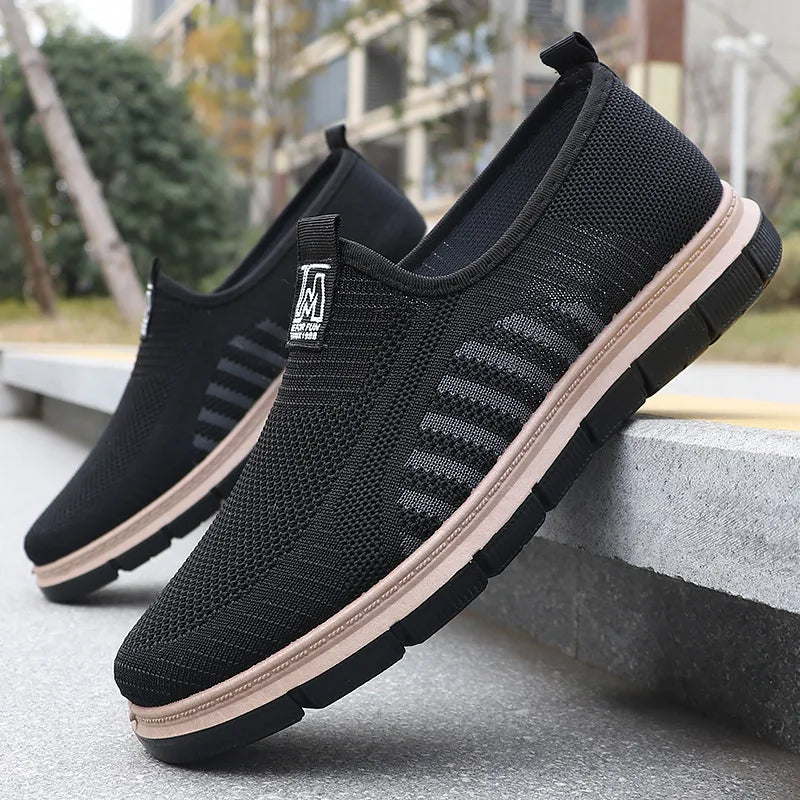 Heren Lichtgewicht Mesh Instap Sneakers met Flexibele Zoolontwerp