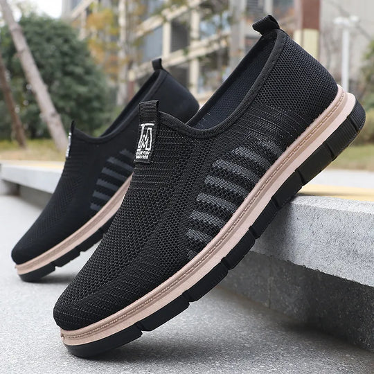 Heren Lichtgewicht Mesh Instap Sneakers met Flexibele Zoolontwerp