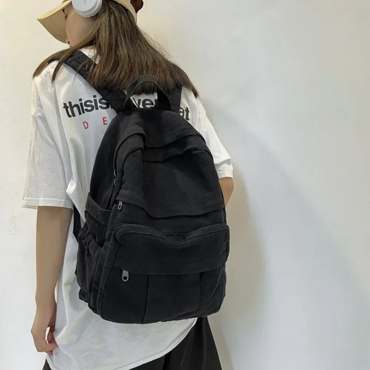 Meisjes Stoffen Schooltas | Vintage Canvas Rugzak | College Student Laptop Rugzak voor Vrouwen