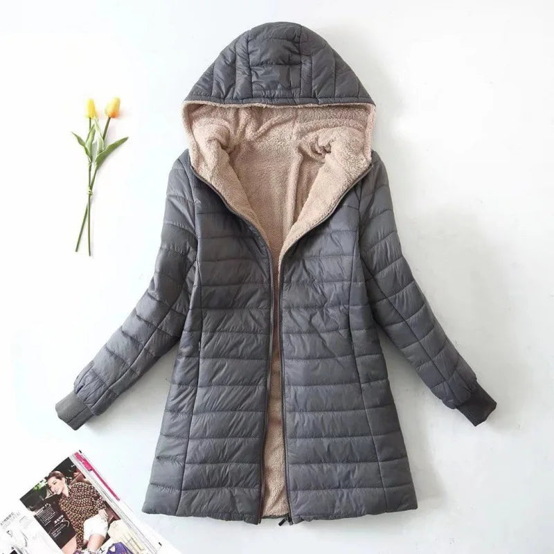 Dames Winter Fleece Jas | Met Capuchon