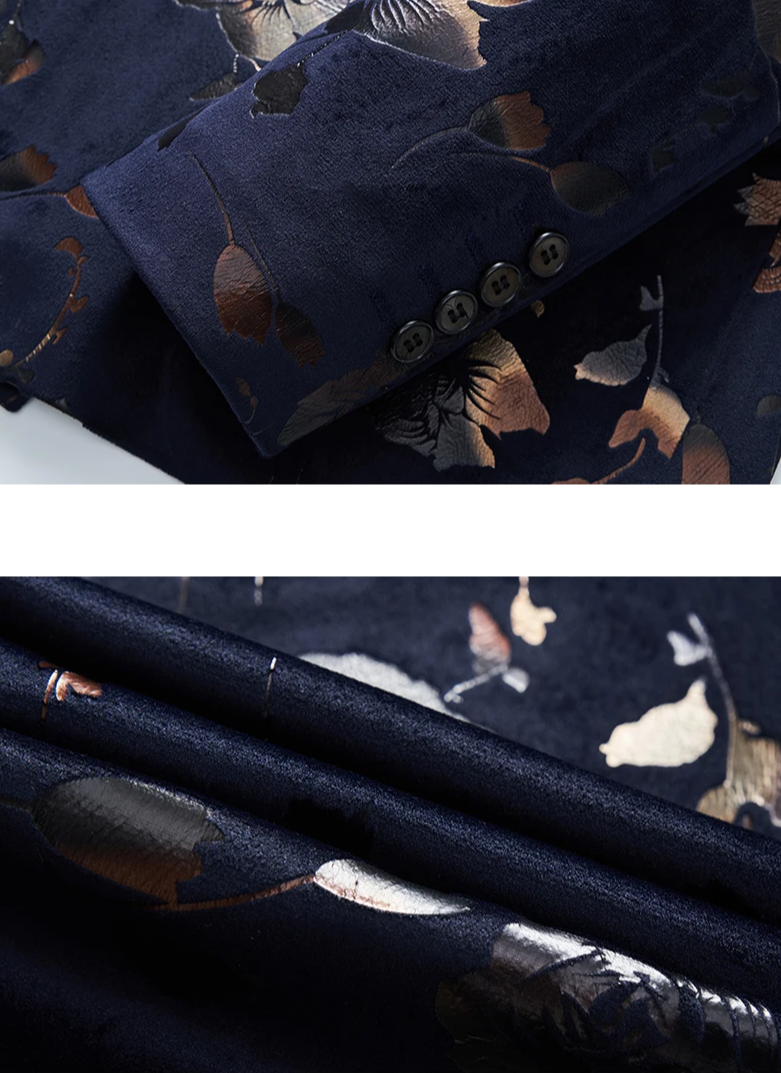 Dylan | Luxe Heren-Blazer met Bloemmotieven