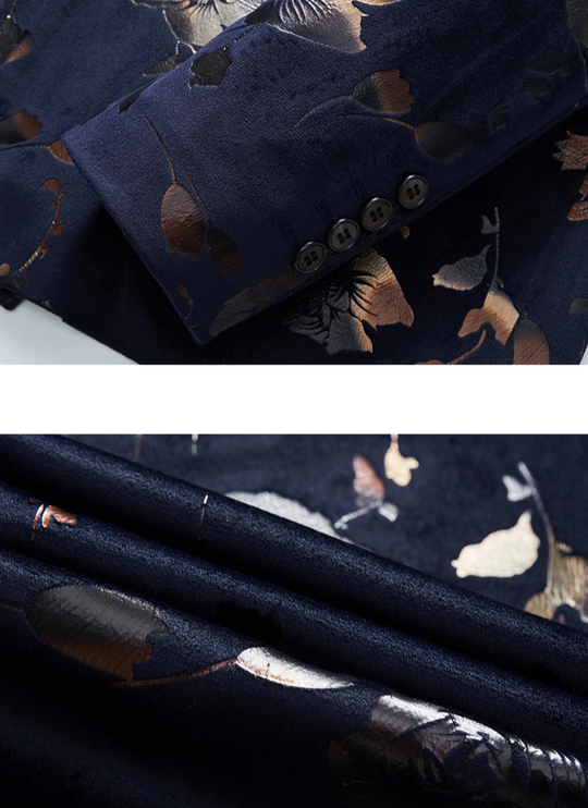 Dylan | Luxe Heren-Blazer met Bloemmotieven