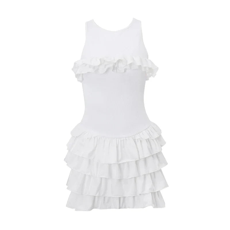 Jurk met Ruffles en Mouwenloos