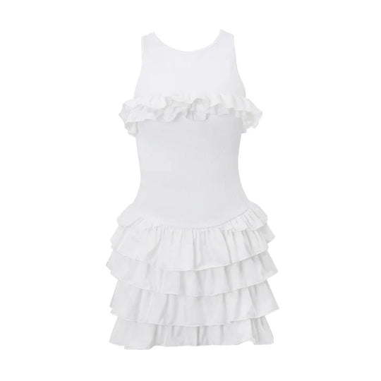 Jurk met Ruffles en Mouwenloos