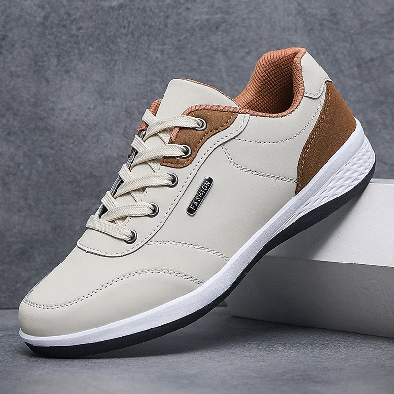 Heren Casual Veterschoenen met Contrasterende Paneel Details