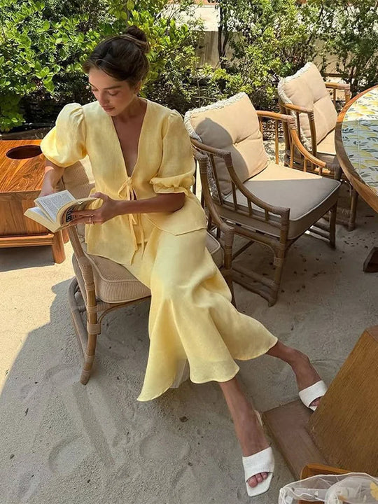 Dames | 2-delige Set | Blouse | Lange Rok | Elegant | Klassiek | Vrouwelijk