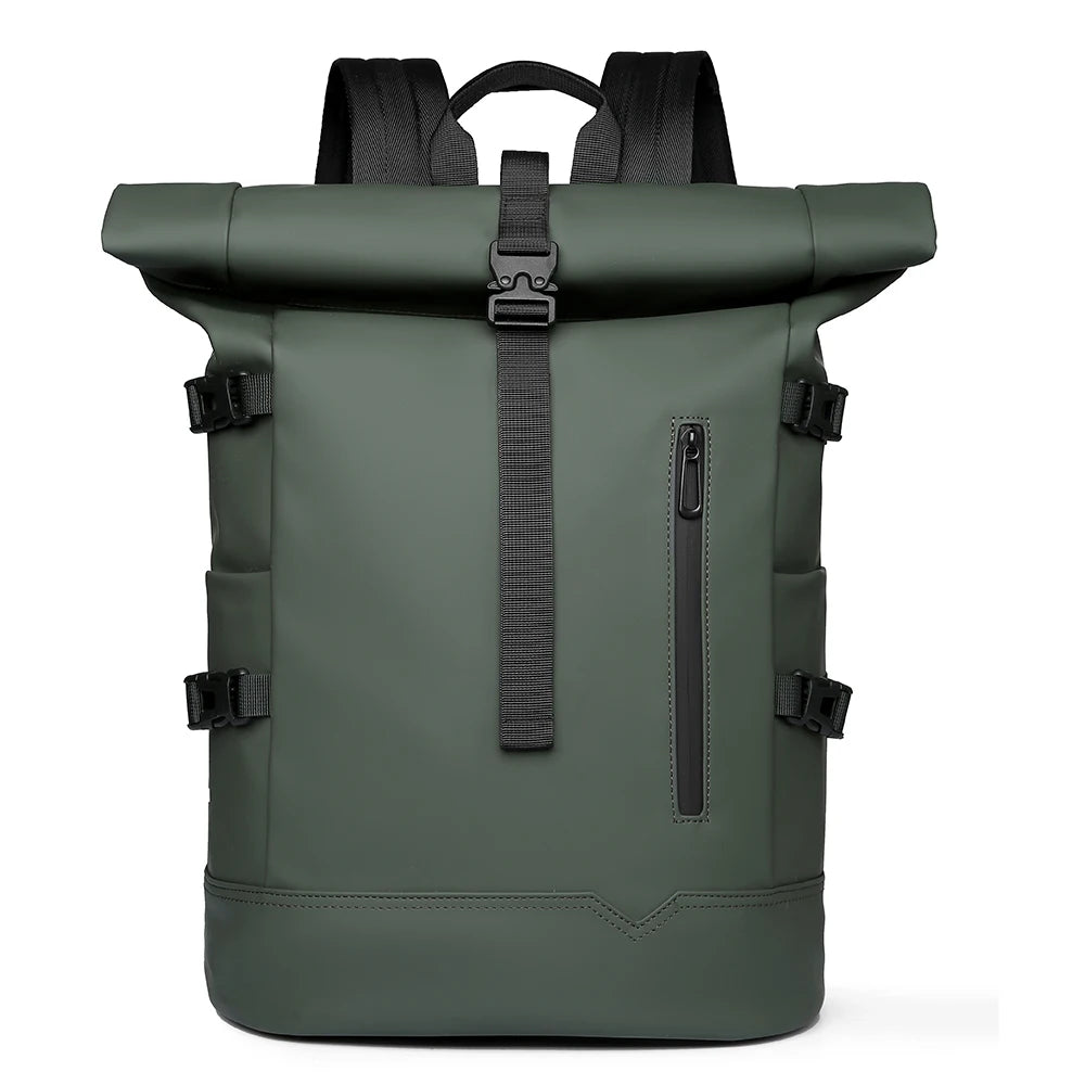 Waterdichte Duurzame Buitenrugzak | Roll Top | Casual Rugzak voor Wandelen, Reizen en Dagelijks Vervoer