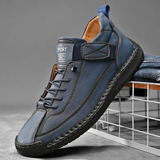 Heren Casual Wandelsneakers met Moc Stitching en Grip Buitenzool