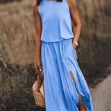 Zomer maxi jurk zonder mouwen