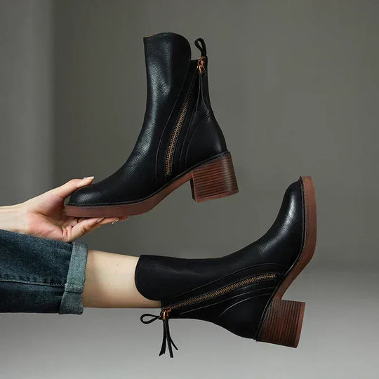 Bottines met Platte Hak voor Vrouwen met Ritssluiting | Ideaal voor Dagelijks Gebruik